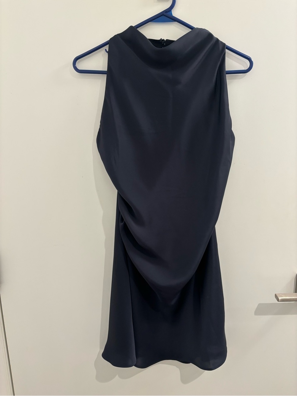 Aritzia Navy Halter Slip Dress